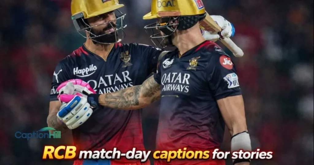 Rcb Match Day Captions For Stories