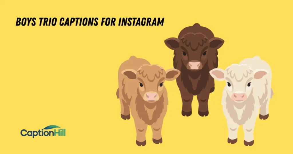 Boys Trio Captions For Instagram