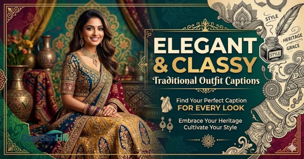Elegant And Classy Traditional Outfit Captions