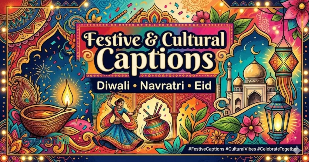 Festive And Cultural Captions Diwali Navratri Eid