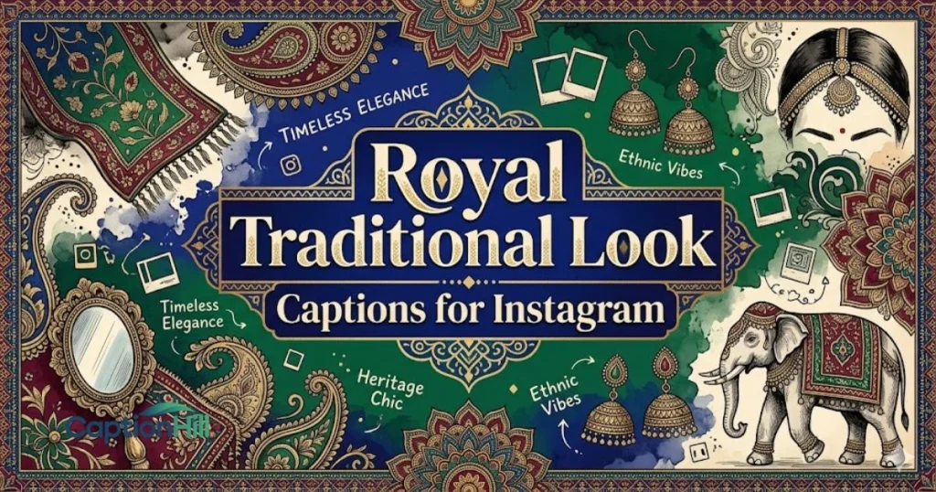 Royal Traditional Look Captions For Instagram