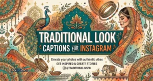 Traditional Look Captions For Instagram