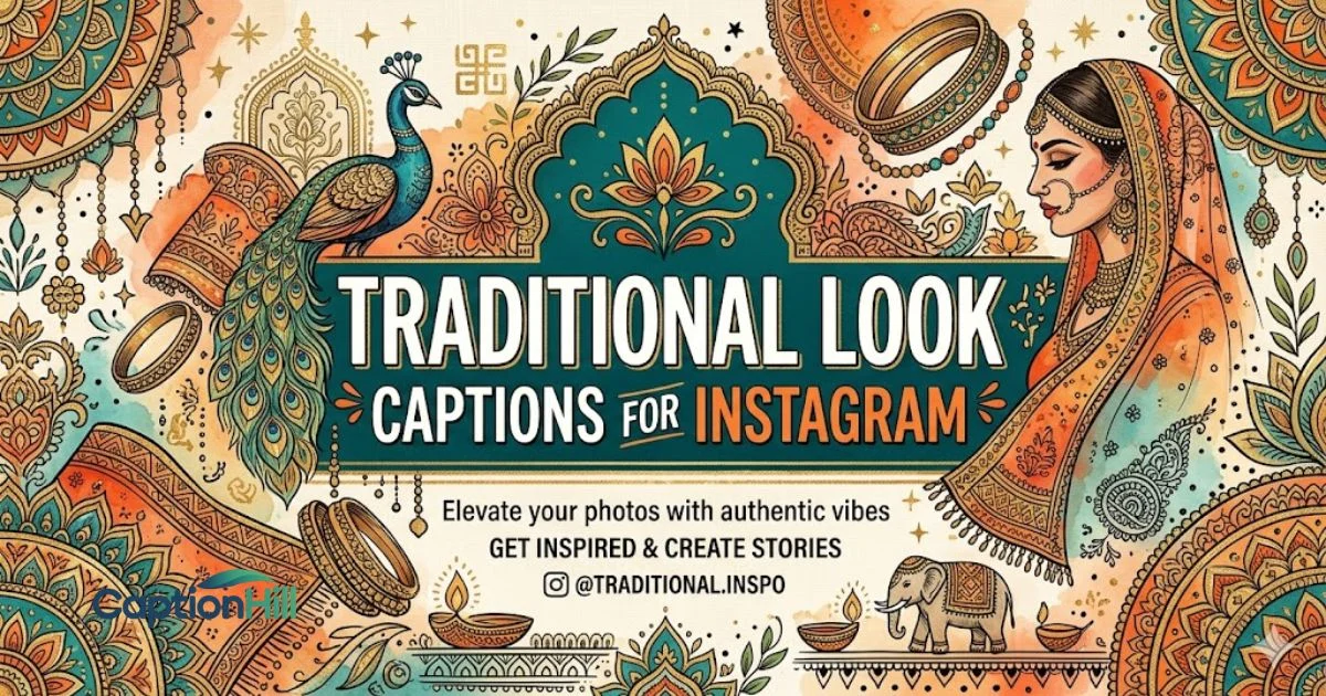 Traditional Look Captions For Instagram
