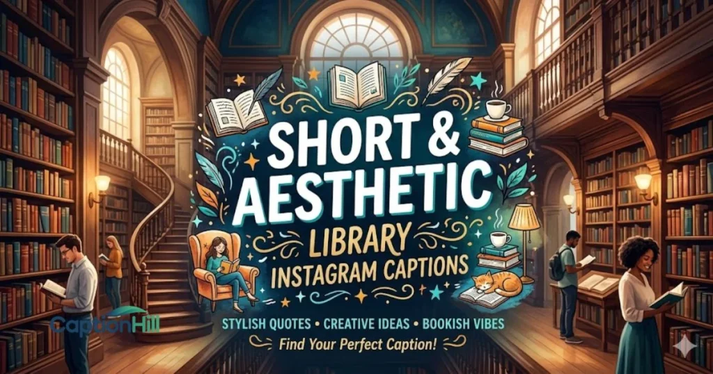 Short And Aesthetic Library Instagram Captions